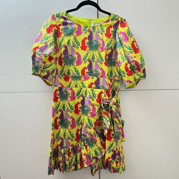 Emily McCarthy Lola Wrap Dress in Peekaboo Cat Print - Picture 3 of 9